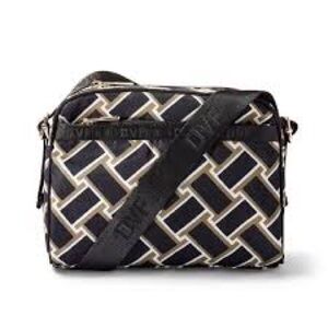 NWT Diane Von Furstenberg Vintage Weave Neutral Camera Bag